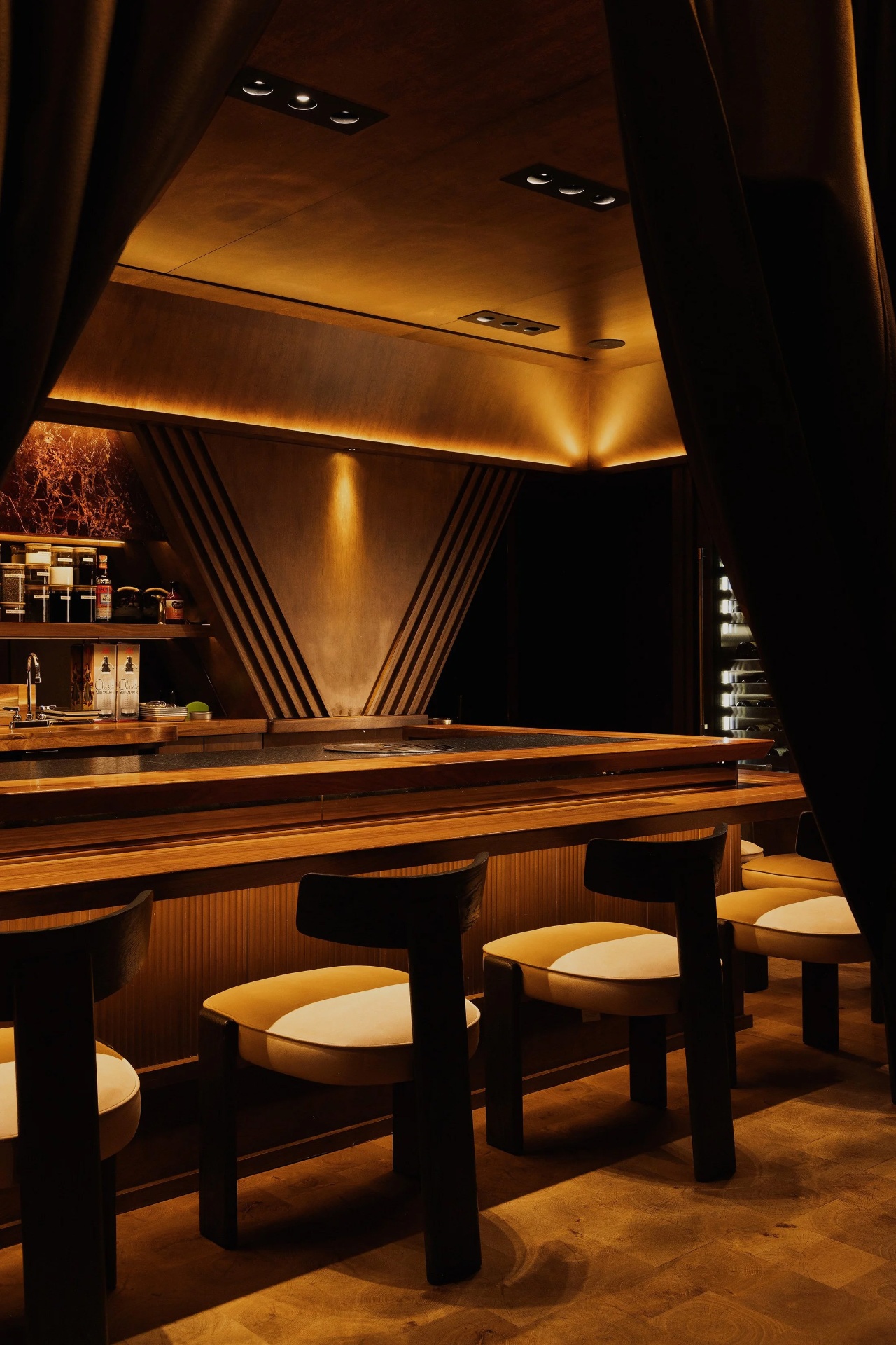 Curtained entrance to Uppercut